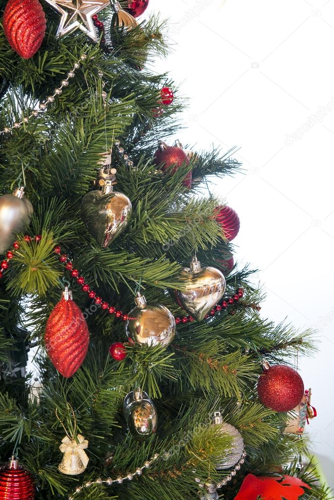 Christmas tree on white