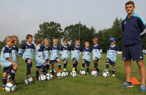 Kids from the HSV football school — Stock Photo, Image