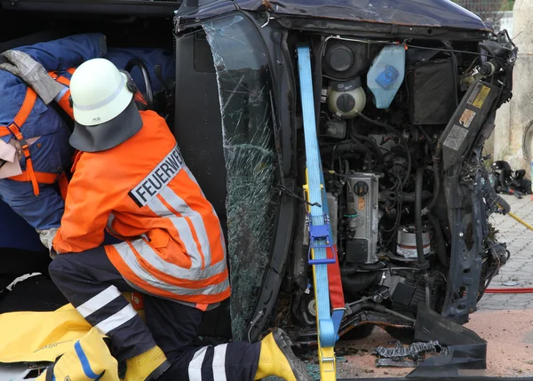 Scène d'un accident de voiture — Photo