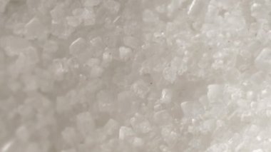 Şeker yakın plan. Makro fotoğrafçılık. Yumuşak kamera hareketi