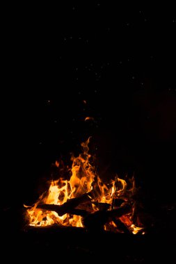 Ateş fotoğrafı siyah arkaplan