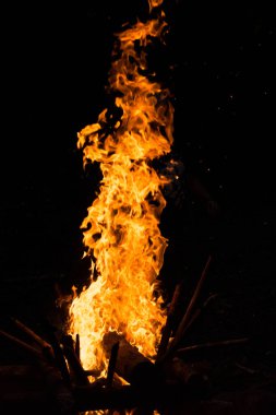 Ateş fotoğrafı siyah arkaplan