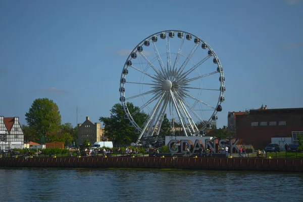 Ferris Wheel Gdansk Lengyelország — Stock Fotó