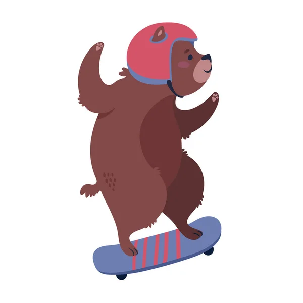 En skridskoåkare på en skateboard. platt stil vektor illustration. — Stock vektor