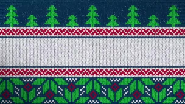 Ugly Christmas Sweater Moving Looping Background Animated Winter Holidays Background — Stock Video