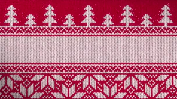 Ugly Christmas Sweater Moving Looping Background Animated Winter Holidays Background — Stock Video