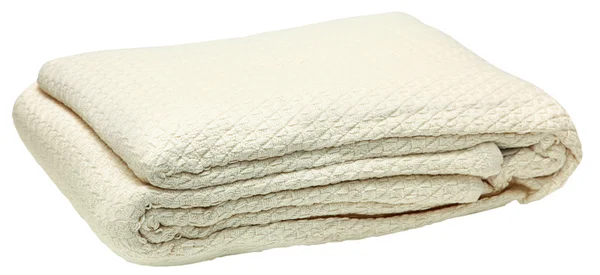 Cobertor de hotel 100% egípcio Cotten dobrado — Fotografia de Stock
