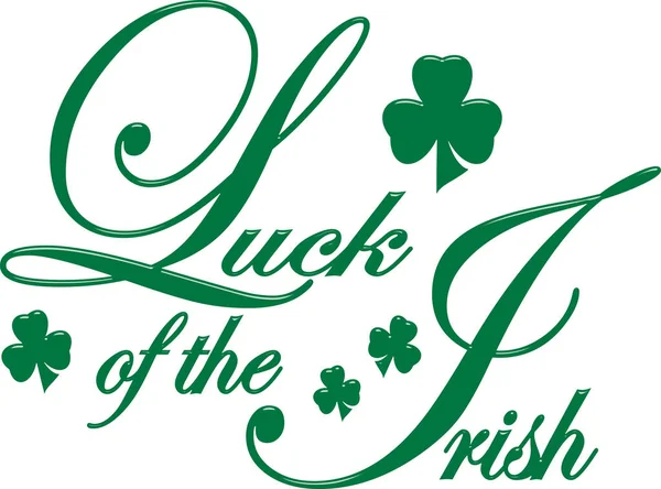 Luck Irish Clover Illustration White Clipping Path — Stock fotografie