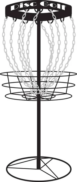 Disc Golf Goal Basket Mit Clipping Path Isoliert Auf Weißem — Stockfoto