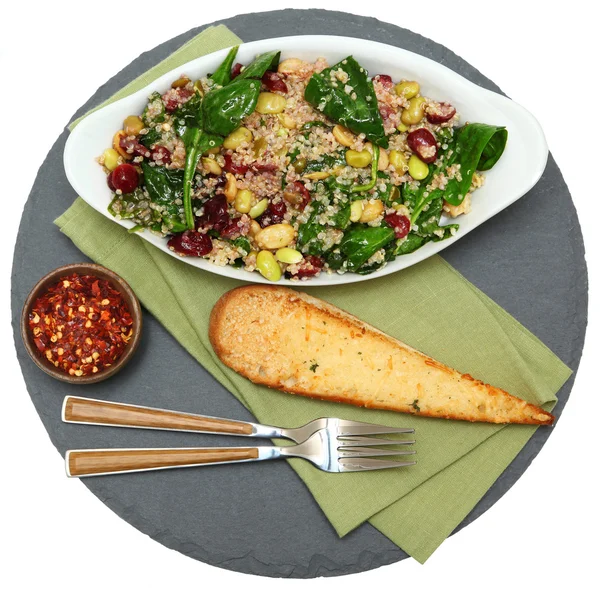 Tranebærspinat Quinoa salat - Stock-foto