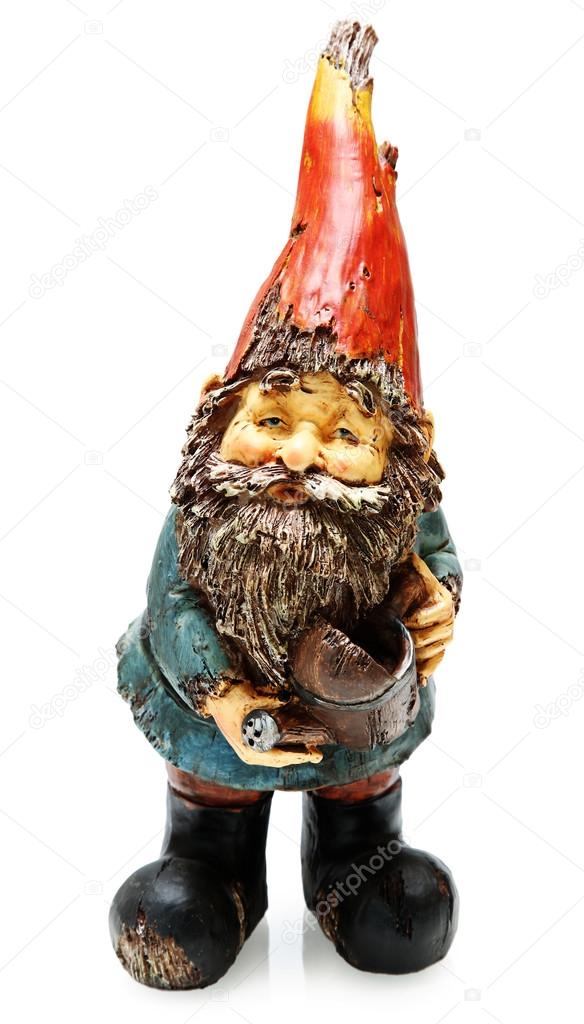 Adorable Wooden Garden Gnome with Watering Can