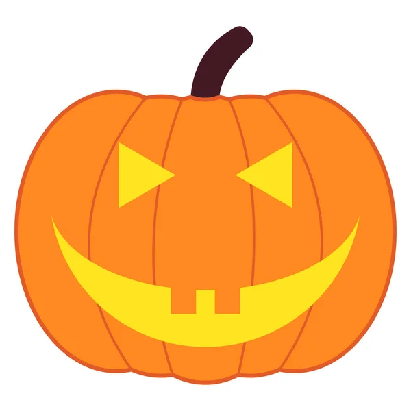 Halloween Logo Colorato Pampkin Colore Icona Zucca Sfondo Bianco Illustrazione — Vettoriale Stock