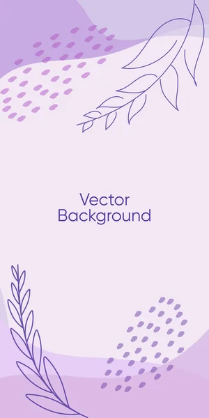 Abstrakt Blad Vektor Moderna Berättelser Bakgrund Geometrisk Blommig Illustration Bakgrund — Stock vektor