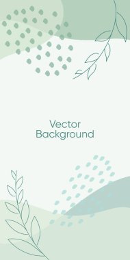 Soyut, vektör modern hikayeleri geride bırakır. Geometrik çiçek illüstrasyon arka planı. El çizimi pastel renkli arka plan. Sosyal medya hikayesi, poster, davetiye ve broşür için soyut pastel desenler.
