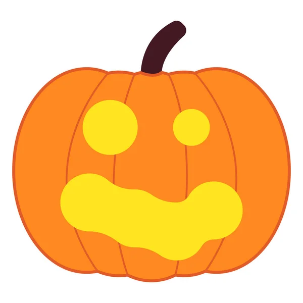 Halloween Logo Color Couleur Citrouille Icône Sur Fond Blanc Illustration — Image vectorielle