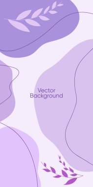 Hikayeler için asgari vektör arkaplanı soyut. Arkaplan için soyut organik çizgiler. Sosyal medya için soyut çıplak desen.