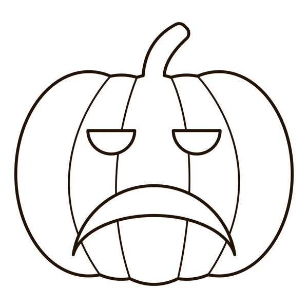 Logo Halloween Pampkin Icône Punpkin Linéaire Sur Fond Blanc Illustration — Image vectorielle
