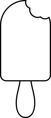 Dondurmalı doğrusal simge. Tatlı dondurulmuş tatlı. Çeşitli dondurma çeşitleri. Sundae ana hatları logosu.