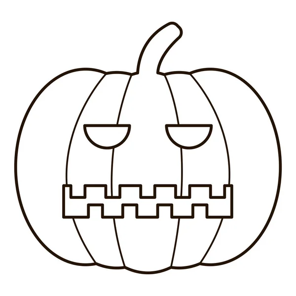 Halloween Pampkin Logo Lineární Punkinová Ikona Bílém Pozadí Černý Vektorový — Stockový vektor