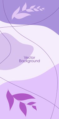 Hikayeler için asgari vektör arkaplanı soyut. Arkaplan için soyut organik çizgiler. Sosyal medya için soyut çıplak desen.