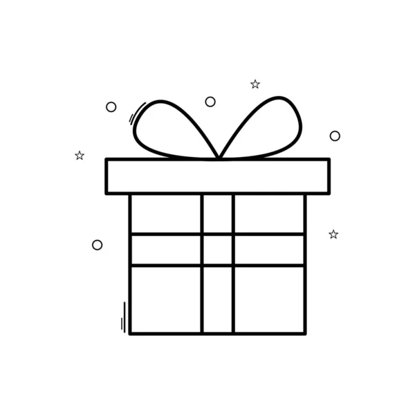 矢量五彩缤纷的线性代表新年和生日 10磅礼品盒图解 时尚界流行的庆祝标志 — 图库矢量图片