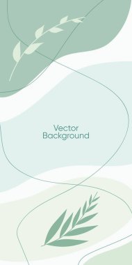 Hikayeler için asgari vektör arkaplanı soyut. Arkaplan için soyut organik çizgiler. Sosyal medya için soyut çıplak desen.