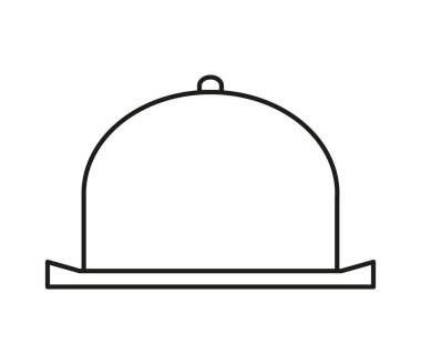 Mutfak aletleri seti. Restoran menüsü simgesi. Yiyecek ikonu logosunun vektör tepsisi. Beyaz arkaplanda siyah siluet izole edildi.