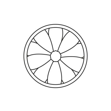 Projeleriniz için vektör turuncu simge. Doğal egzotik doğrusal meyve. Tropikal meyve logosu.