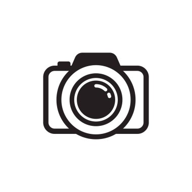 Kamera fotoğrafçılık simgesi tasarım şablonu izole edilmiş vektör illüstrasyonu