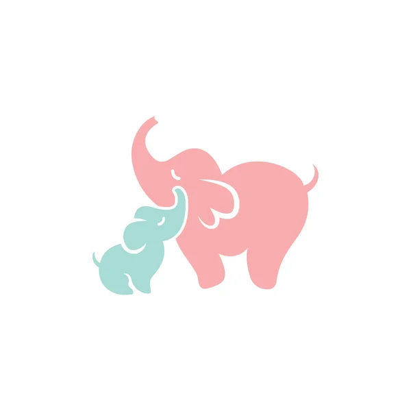 Elefante Icono Diseño Plantilla Vector Aislado Ilustración — Vector de stock