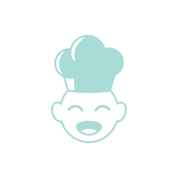 Bebé chef icono diseño plantilla vector aislado ilustración — Archivo Imágenes Vectoriales