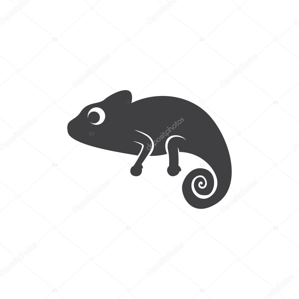 Chameleon icon design template vector isolated illustration