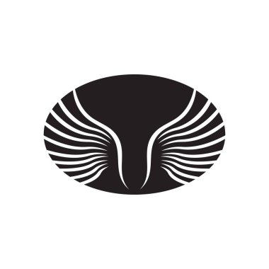 Kanat simgesi tasarım şablonu izole edilmiş vektör illüstrasyonu