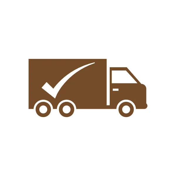 Snelle Levering Truck Pictogram Ontwerp Template Vector Geïsoleerde Illustratie — Stockvector