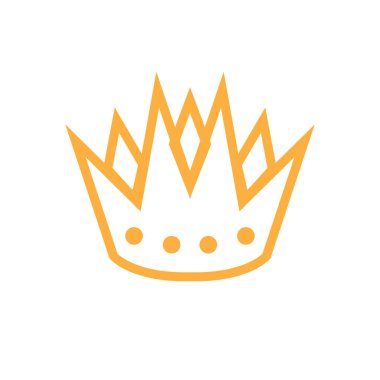 Crown simge tasarım şablonu vektör izole illüstrasyonu