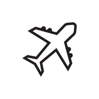 Düzlem simgesi tasarım şablonu vektör izole illüstrasyonu