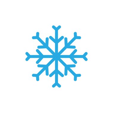 Kar Tanesi simgesi tasarım şablonu izole edilmiş vektör çizimi