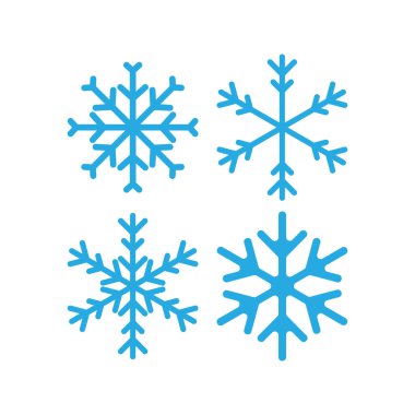 Kar Tanesi simgesi tasarım şablonu izole edilmiş vektör çizimi