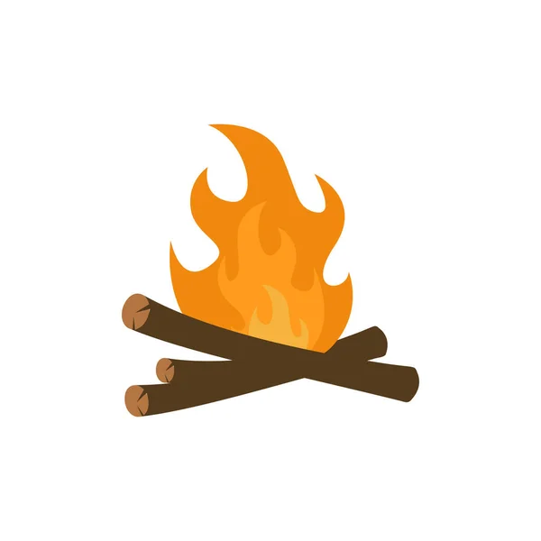 Bonfire Pictogram Ontwerp Template Vector Geïsoleerde Illustratie — Stockvector