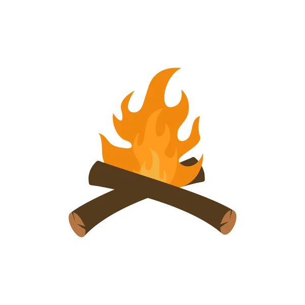 たき火のアイコンデザインテンプレートベクトル絶縁イラスト — ストックベクタ