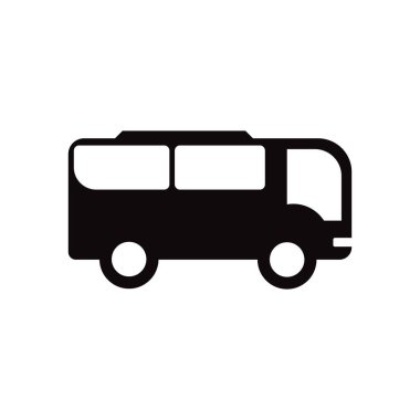 Bus simgesi tasarım şablonu izole edilmiş vektör illüstrasyonu