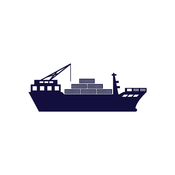 Cargo Ship Icon Design Template Vector Isolated Illustration — Stock Vector