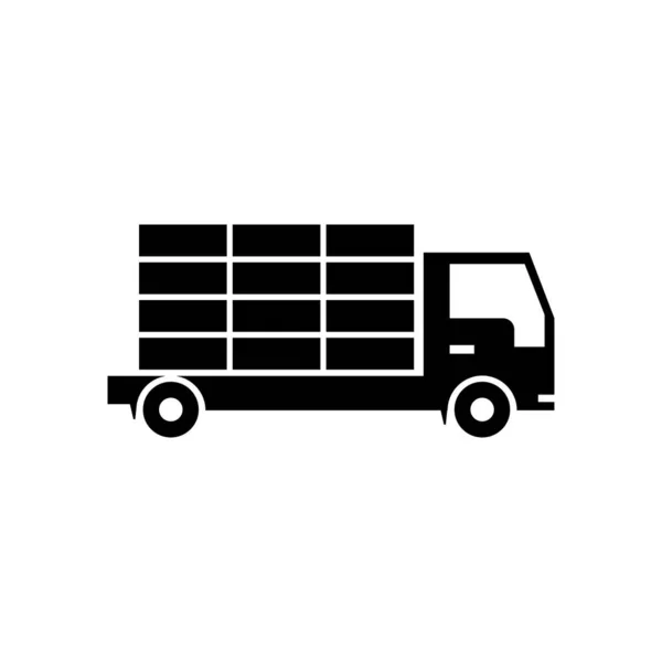 货运卡车图标设计模板向量隔离说明 — 图库矢量图片