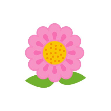 Çiçek simgesi tasarım şablonu vektör izole çizimi