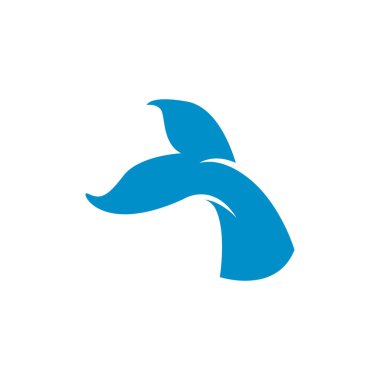 Balık kuyruğu simgesi tasarım şablonu izole edilmiş çizim