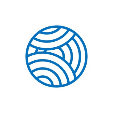 İplik simgesi tasarım şablonu izole edilmiş vektör illüstrasyonu