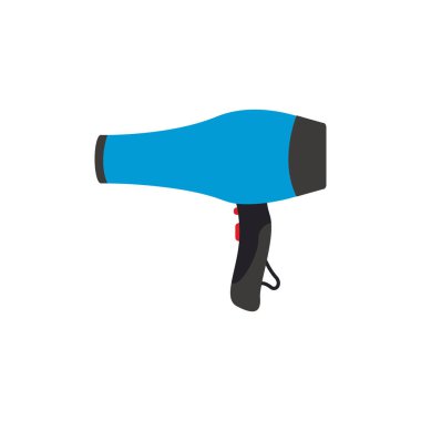 Saç kurutma simgesi tasarım şablonu izole edilmiş vektör çizimi