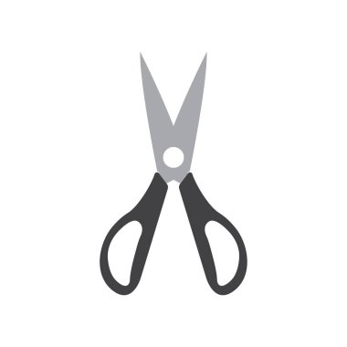 Makas simgesi tasarım şablonu izole edilmiş vektör illüstrasyonu