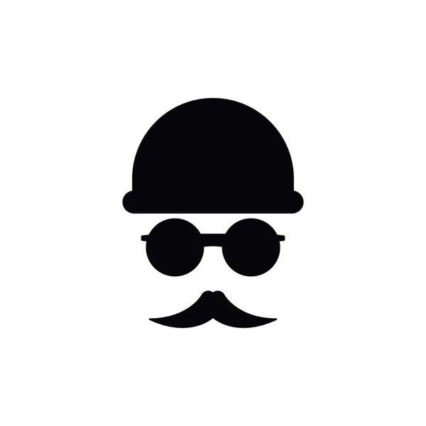 Spy Mustache Icon Design Template Vector Isolated —  Vetores de Stock