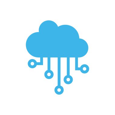 Bulut simgesi tasarım şablonu izole edilmiş vektör illüstrasyonu